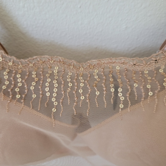 Soma Bridget Bra Sheer Camisole Lightly Padded Tan Beige Sz 34DD - Picture 6 of 15